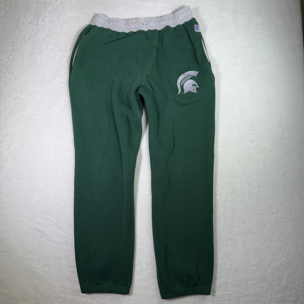 Michigan State Spartans Sweatpants Adult‎ Large Green College Pants